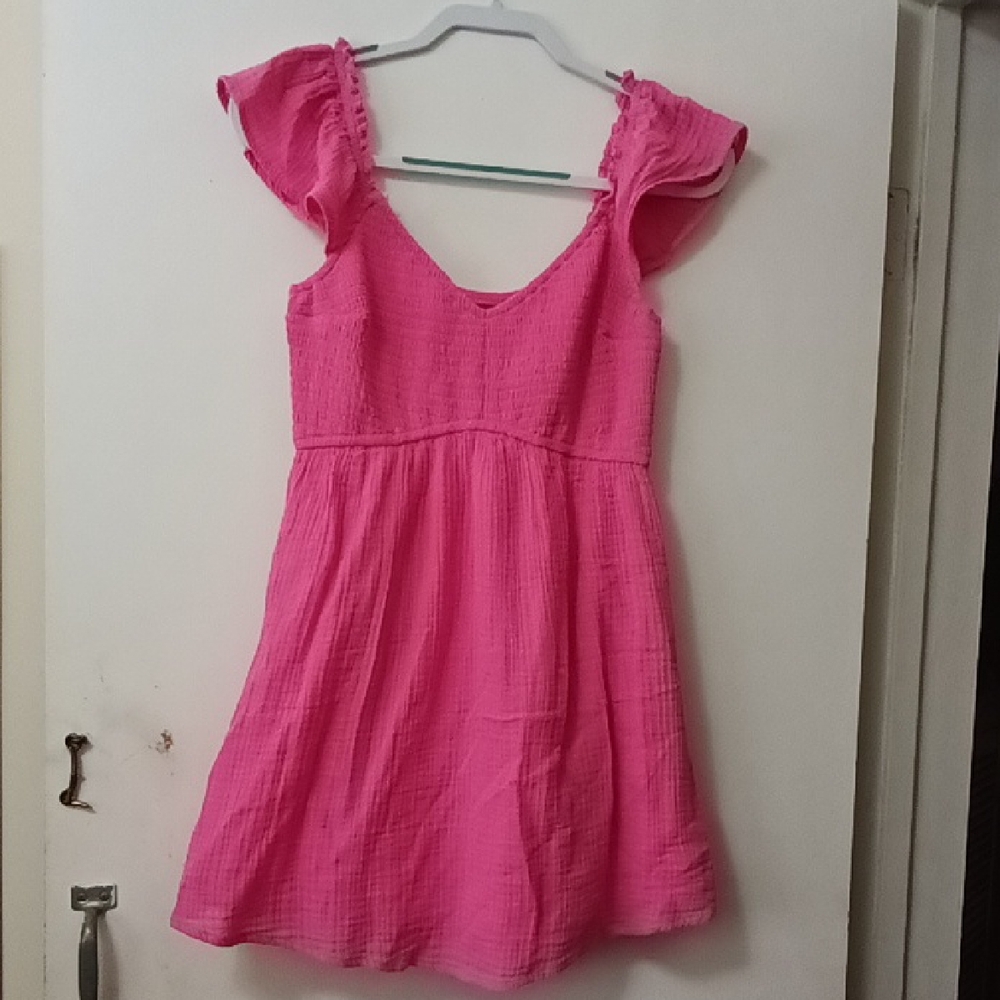 HOLLISTER Pink Flutter Sleeve Summer Dress Romper